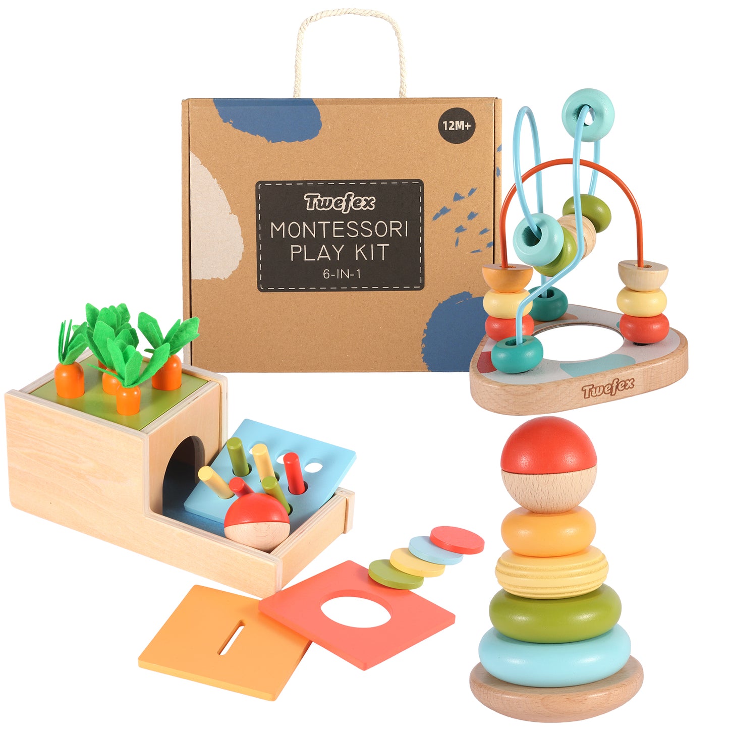 Montessori Toys Kit for Babies 12 Months+