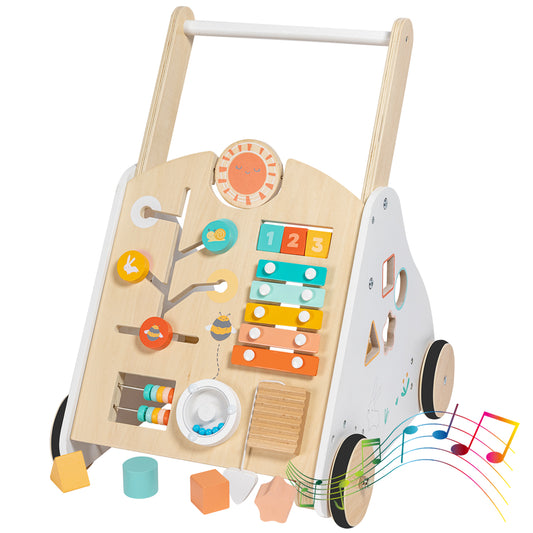 Wooden Baby Walker with Music Box