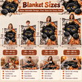 Twefex 3D-Effect Black Cat Blanket, Soft Flannel Throw with Cute Kitten and Cracked Stone Print for Couch and Bed, Cat Lover Gift