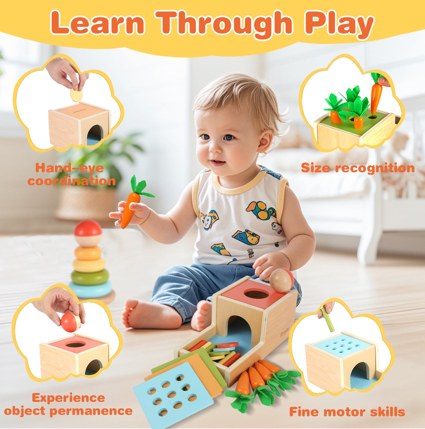 Montessori Toys Kit for Babies 12 Months+