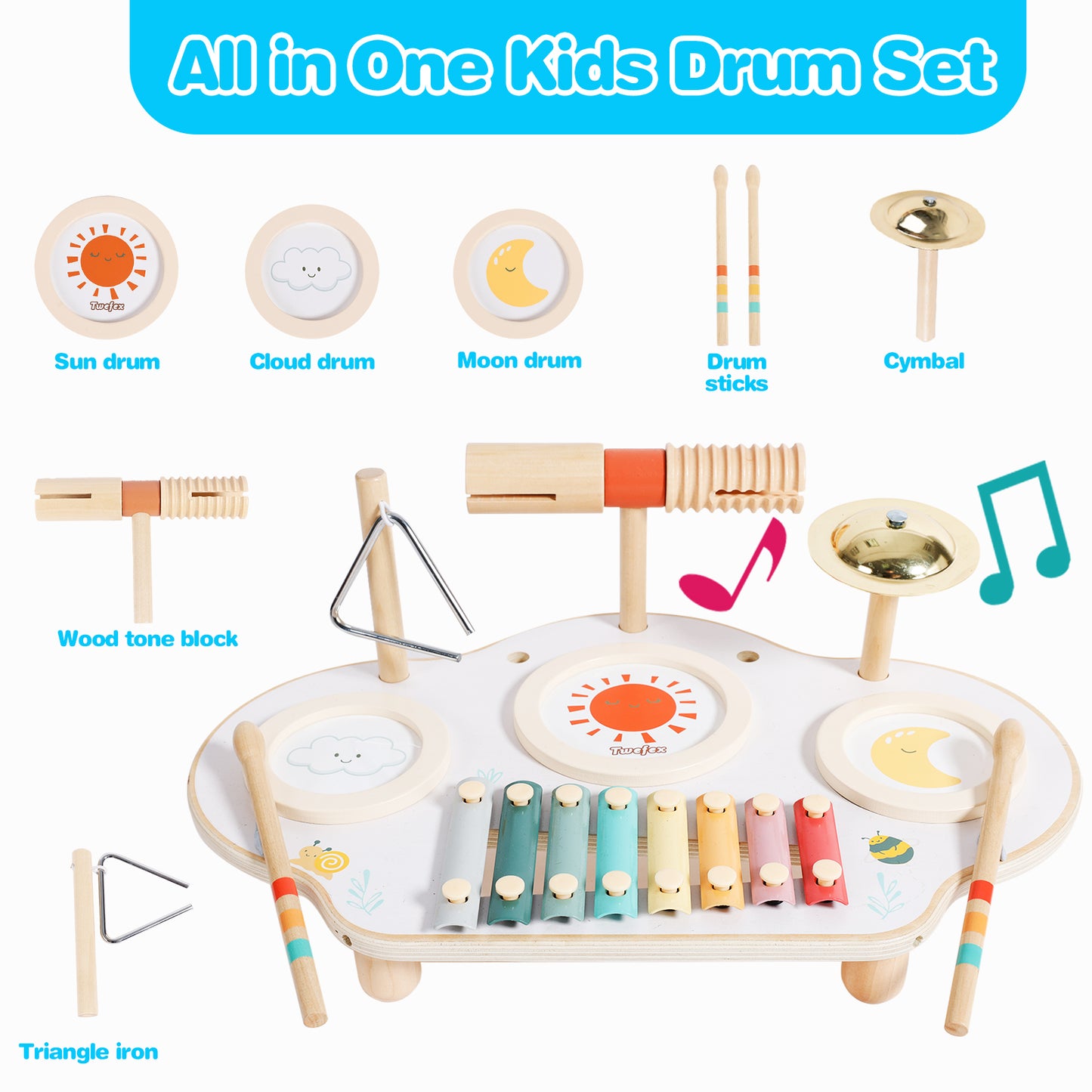 9 in 1 Baby Drum Set